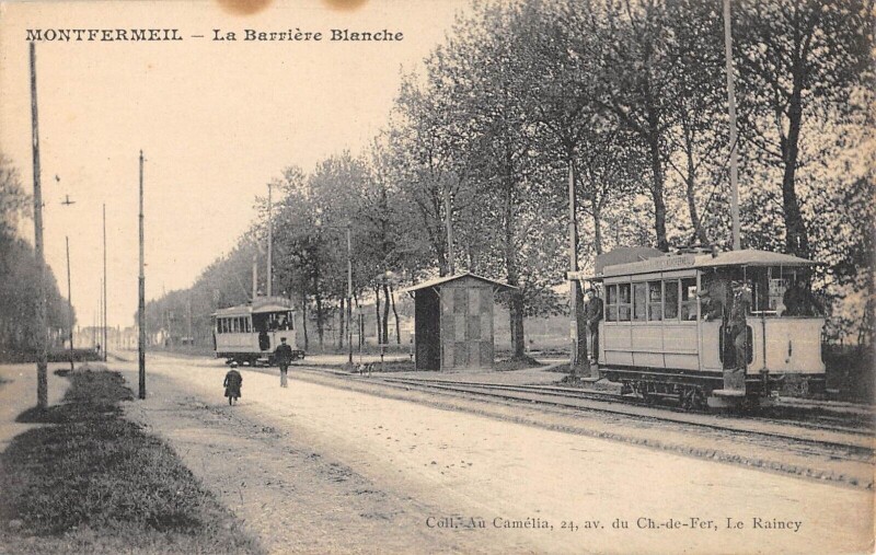 Carte postale ancienne Montfermeil - La Barriere Blanche à Montfermeil