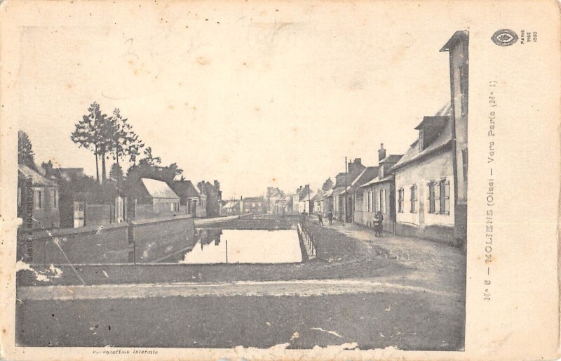 Carte postale ancienne Moliens - Vers Paris à Moliens