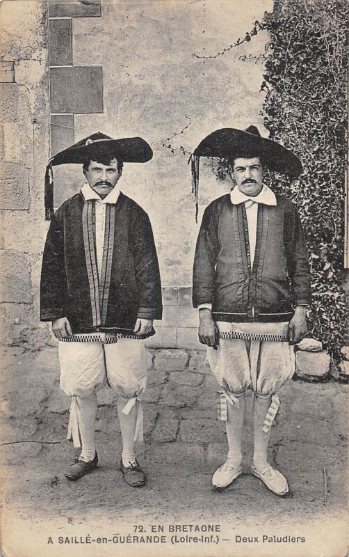 Carte postale ancienne A Saille En Guerande - Deux Paludiers