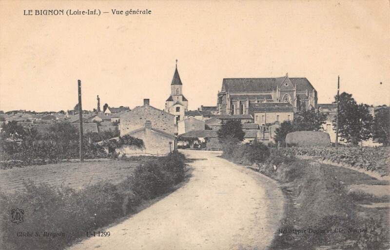 Carte postale ancienne Le Bignon - Vue Generale au Bignon