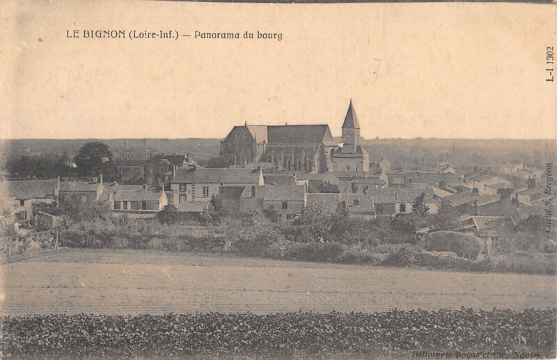 Carte postale ancienne Le Bignon - Panorama Du Bourg au Bignon