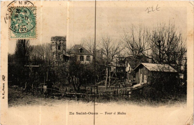Carte postale ancienne Ile-Saint-Ouen Tour a Mahu