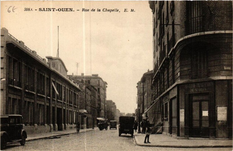 Carte postale ancienne Saint-Ouen Rue de la Chapelle