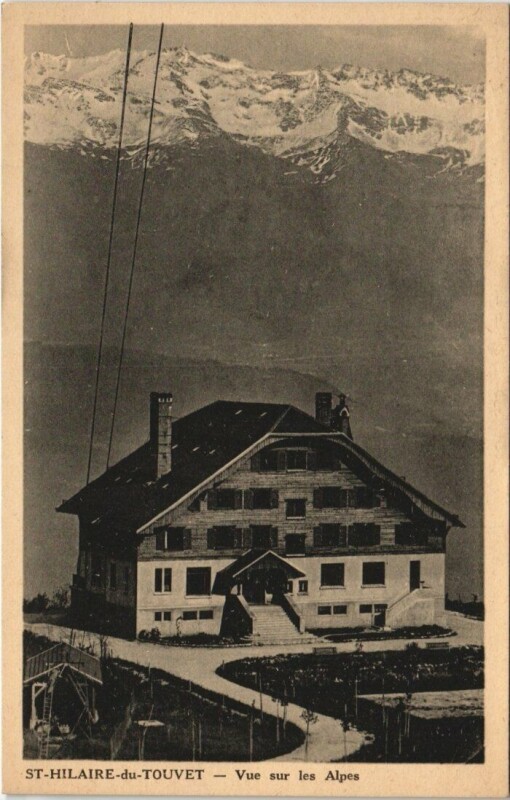 Carte postale ancienne Saint-Hillaire-du-Touvet - Vue sur les Alpes