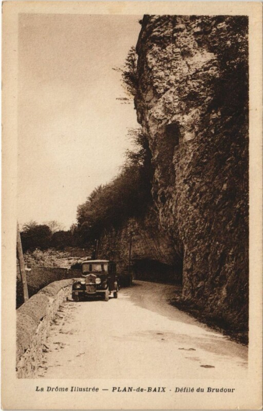 Carte postale ancienne Plan de Baix Defile du Brudour France à Plan-de-Baix