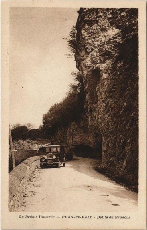 Carte postale ancienne Plan de Baix Defile du Brudour France à Plan-de-Baix