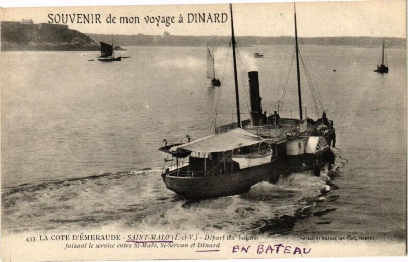 Carte postale ancienne Souvenir de mon voyage a Dinard - La Cote d'emeraude - Saint-Malo.. à Dinard