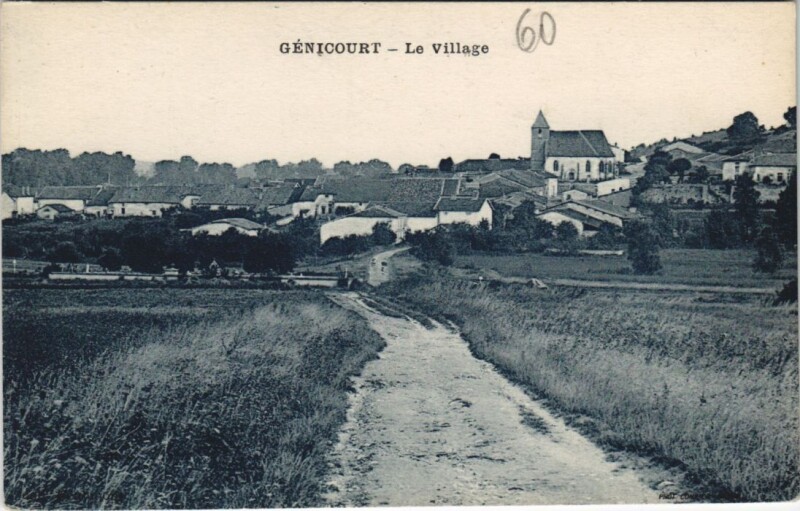 Carte postale ancienne Genicourt - Le Village