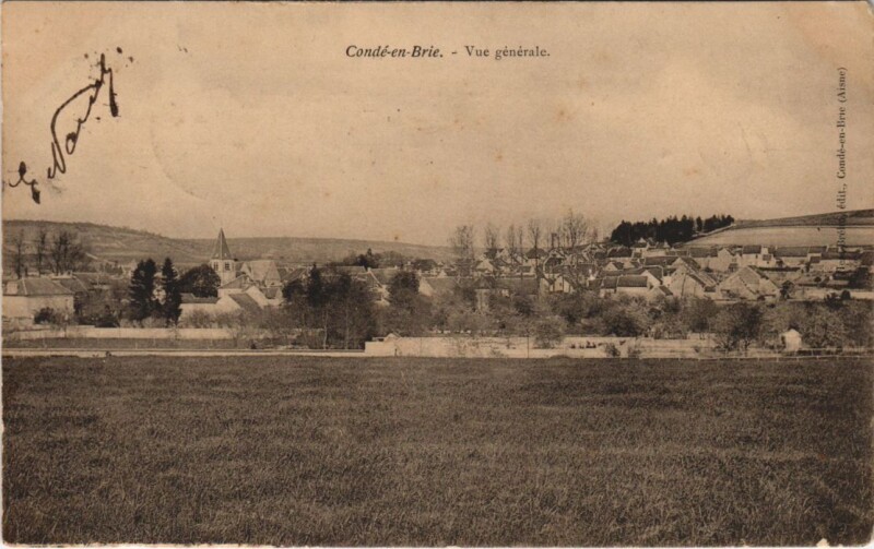 Carte postale ancienne Cande-en-Brie Vue Generale
