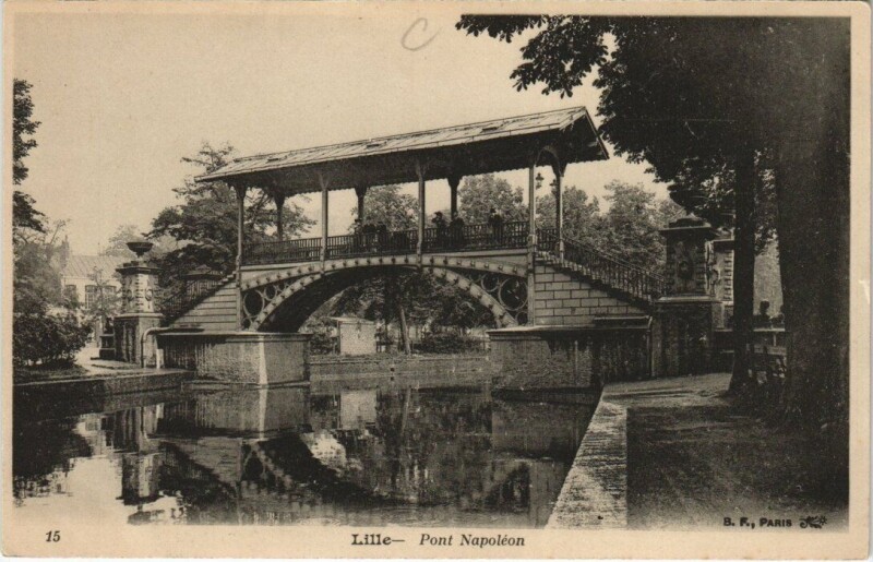 Carte postale ancienne Lille Pont Napoleon à Lille