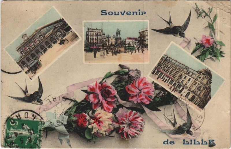 Carte postale ancienne Souvenir de Lille à Lille