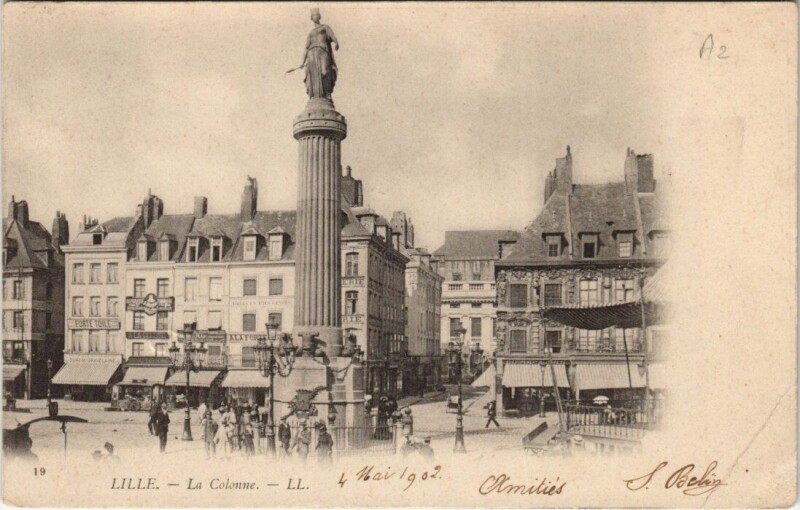 Carte postale ancienne Lille La Colonne à Lille