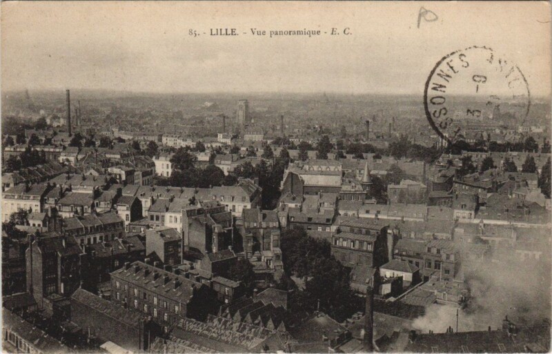 Carte postale ancienne Lille Vue panoramique à Lille
