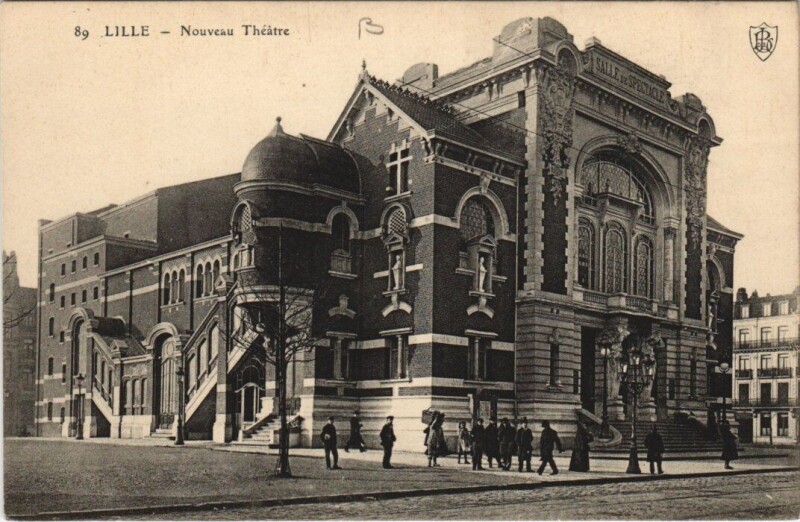 Carte postale ancienne Lille Nouveau Théatre à Lille