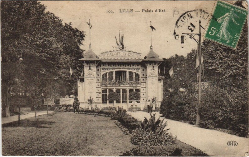 Carte postale ancienne Lille Palais d'Eté à Lille