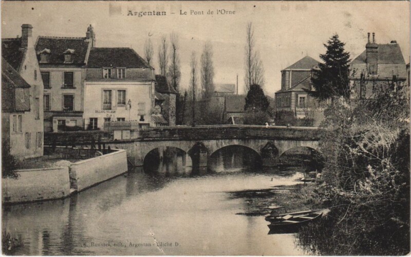 Carte postale ancienne Argentan-Le Pont de l'Orne à Argentan
