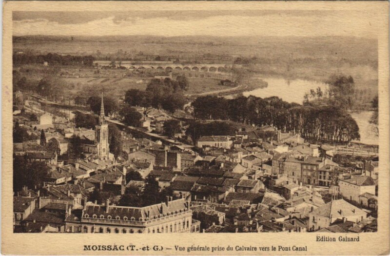 Carte postale ancienne Moissac vue generale France à Moissac