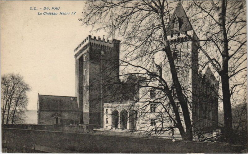 Carte postale ancienne Pau - Le Chateau Henri Iv à Pau