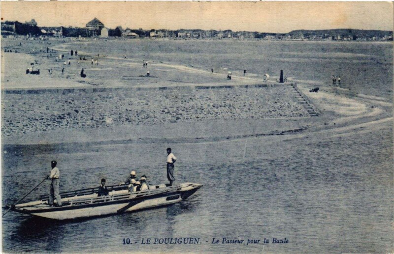 Carte postale ancienne Le Pouliguen - Le Passeur pour la Baule au Pouliguen