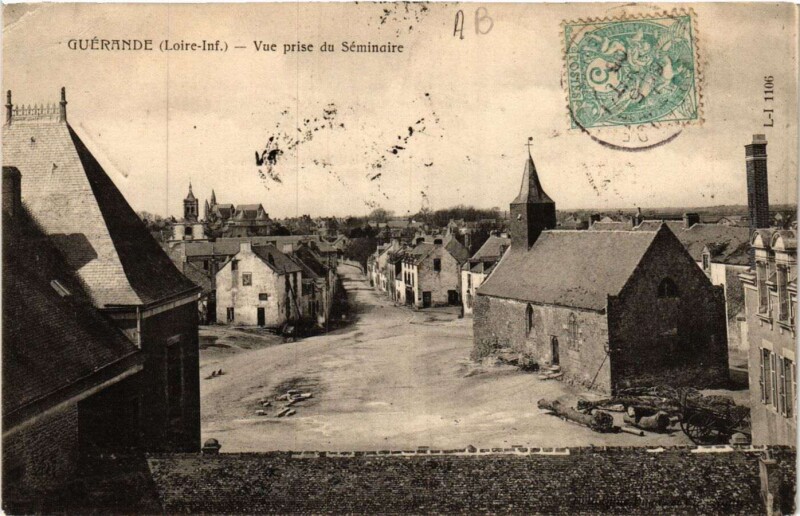 Carte postale ancienne Guerande - Vue prise du Seminaire à Guérande