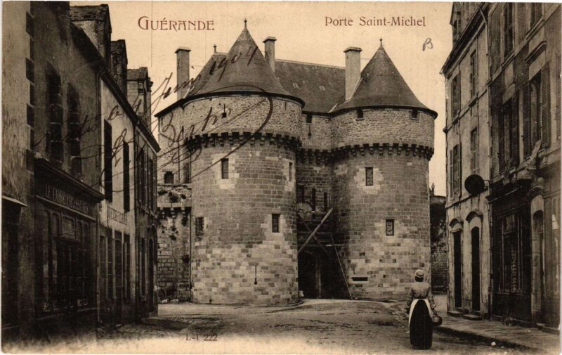 Carte postale ancienne Guerande - Porte Saint-Michel à Guérande