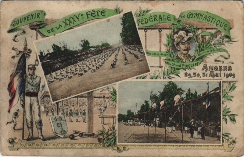 Carte postale ancienne Souvenir dela Xxxv Fete Federale Gymnastique