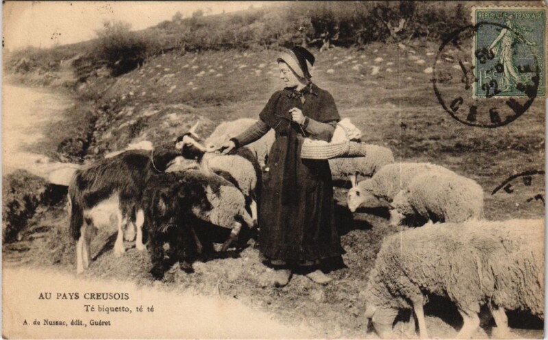 Carte postale ancienne Au pays Creusois France
