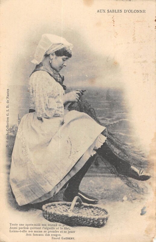 Carte postale ancienne Aux Sables D'Olonne