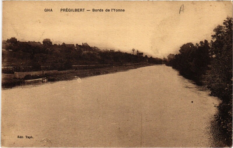 Carte postale ancienne Pregilbert - Bords de l'Yonne à Prégilbert