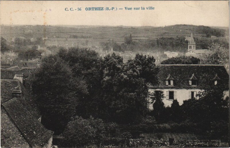Carte postale ancienne Orthez Vue sur la ville France à Orthez