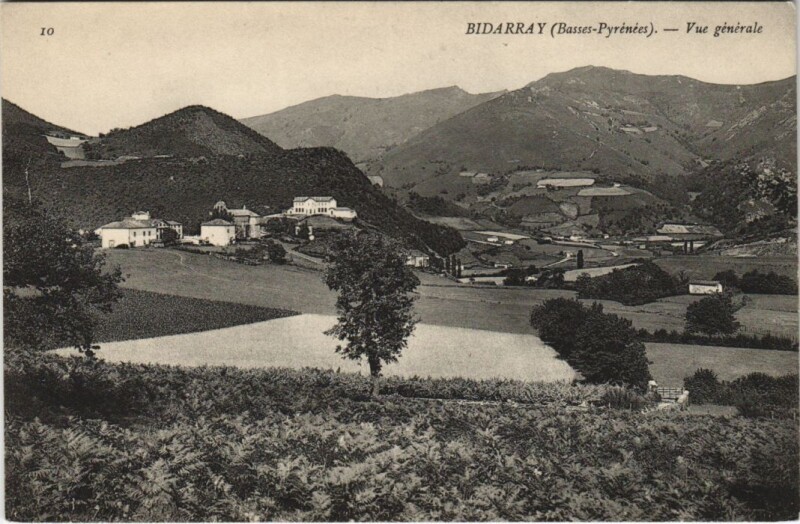 Carte postale ancienne Bidarray Vue Generale France à Bidarray