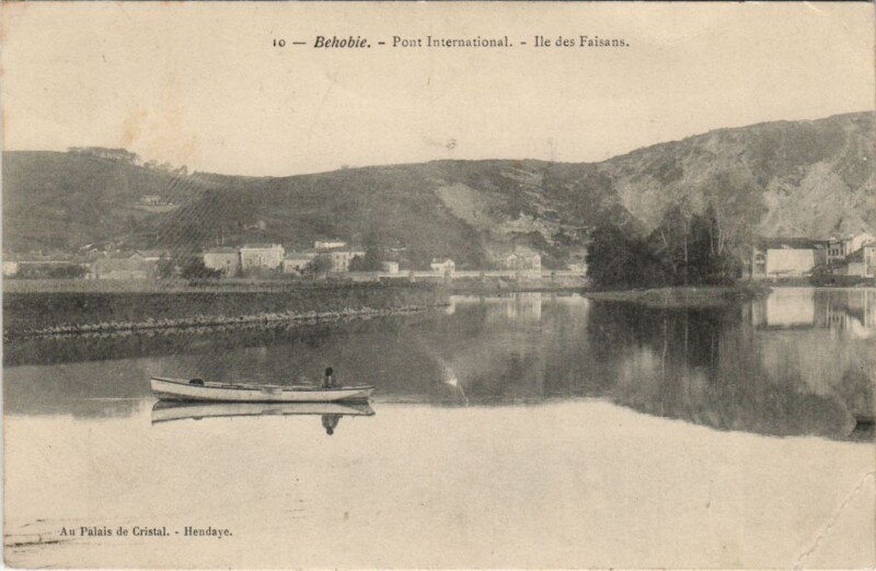 Carte postale ancienne Behobie Pont International France