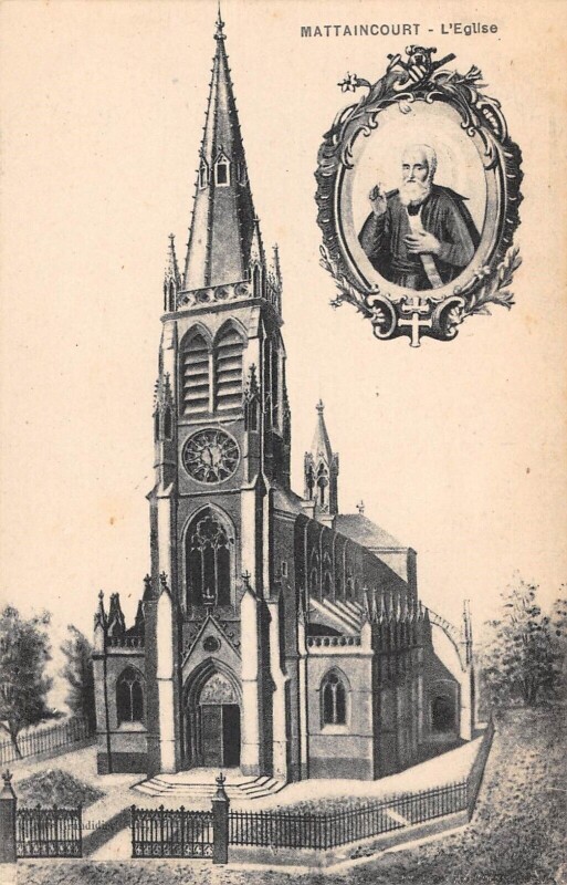 Carte postale ancienne Mattaincourt - Eglise à Mattaincourt