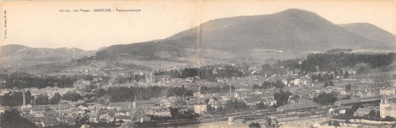 Carte postale ancienne Grande Cpa Double - Sant Die - Vue Panoramique à Grand