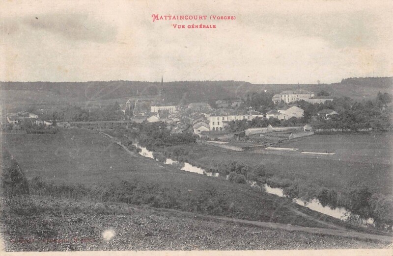 Carte postale ancienne Mattaincourt - Vue Generale à Mattaincourt
