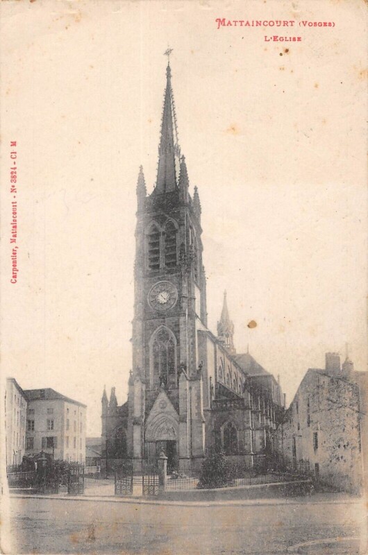 Carte postale ancienne Mattaincourt - L'Eglise à Mattaincourt
