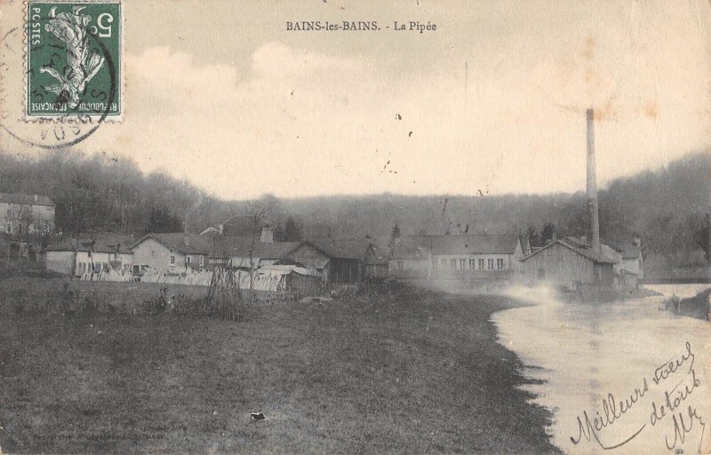 Carte postale ancienne Bains Les Bains - La Pipee