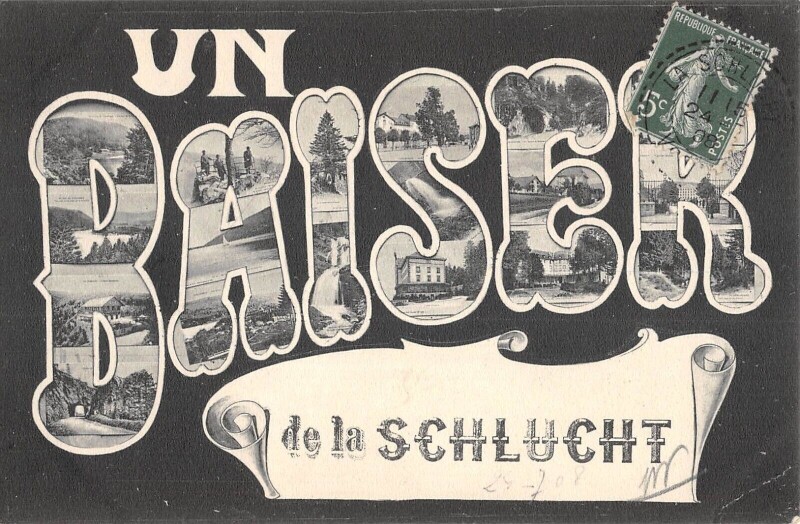 Carte postale ancienne Un Baiser De La Schlucht