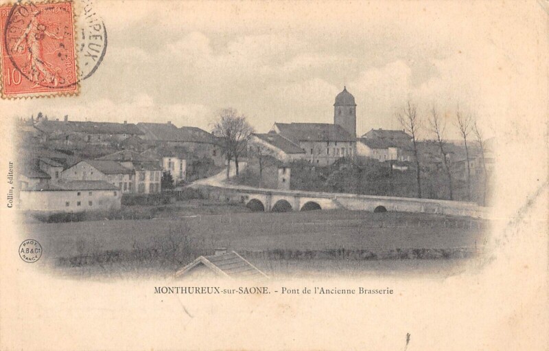 Carte postale ancienne Monthureux Sur Saone - Pont De L'Ancienne Brasserie à Monthureux-sur-Saône