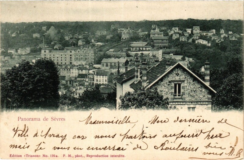 Carte postale ancienne Sevres Panorama