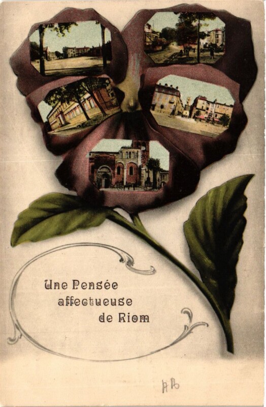 Carte postale ancienne Une pensée affectuese de Riom