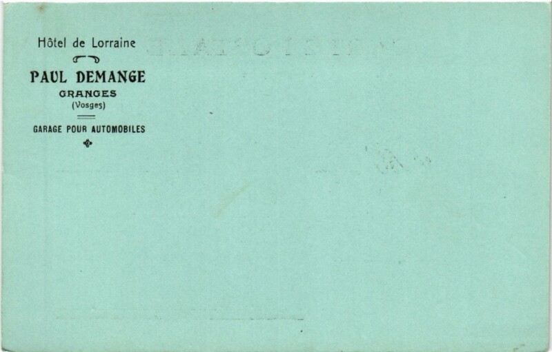 Carte postale ancienne Hotel de Lorraine - Paul Demange Granges