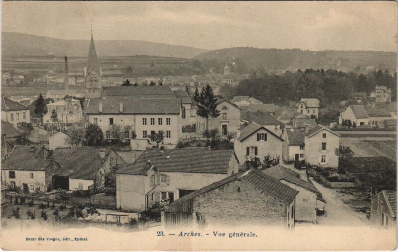 Carte postale ancienne Arches - Vue générale à Arches