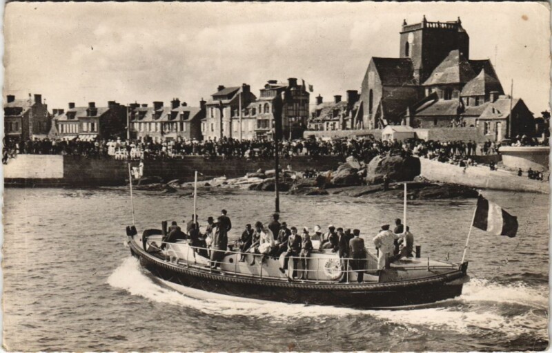 Carte postale ancienne Barfleur Le canot de sauvatage rentrant à Barfleur