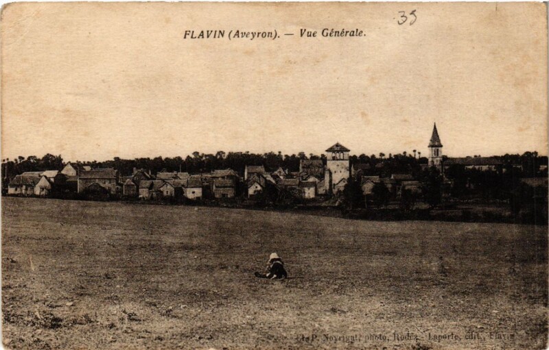 Carte postale ancienne Flavin - Vue générale à Flavin