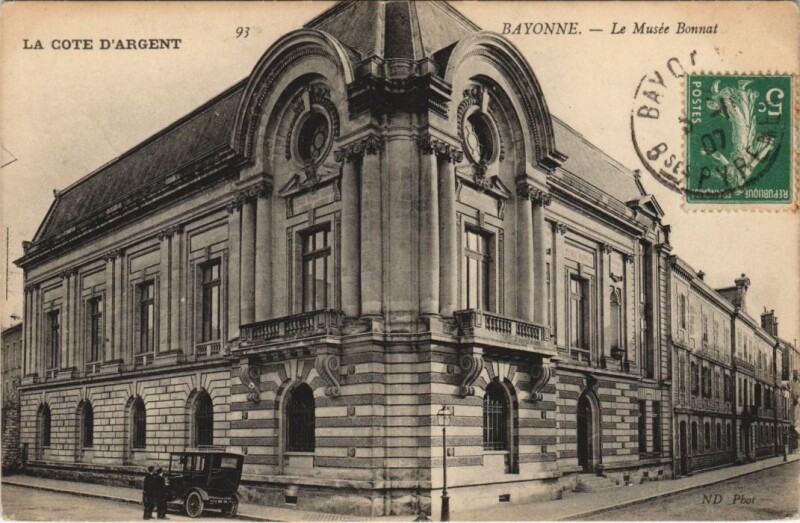 Carte postale ancienne Bayonne Le Musee Bonnat France à Bayonne