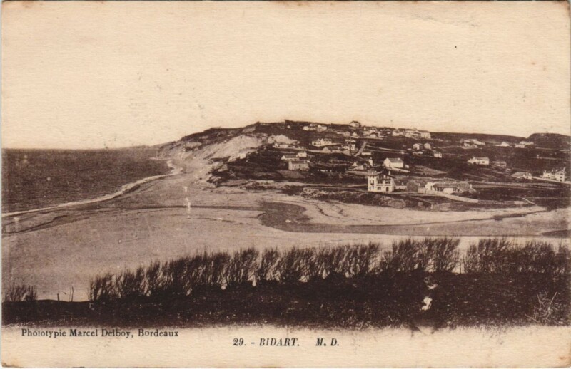 Carte postale ancienne Bidart Vue Generale France à Bidart