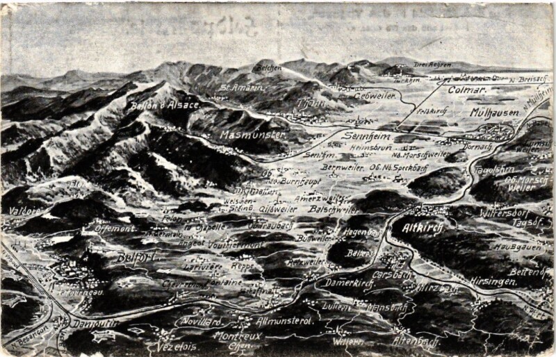 Carte postale ancienne Das Schlachtfeld in den Vogesen