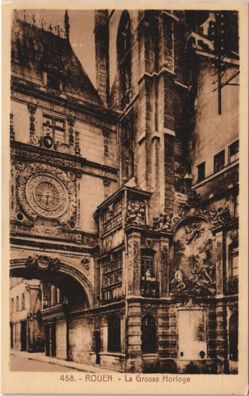 Carte postale ancienne Rouen - La grosse horloge à Rouen