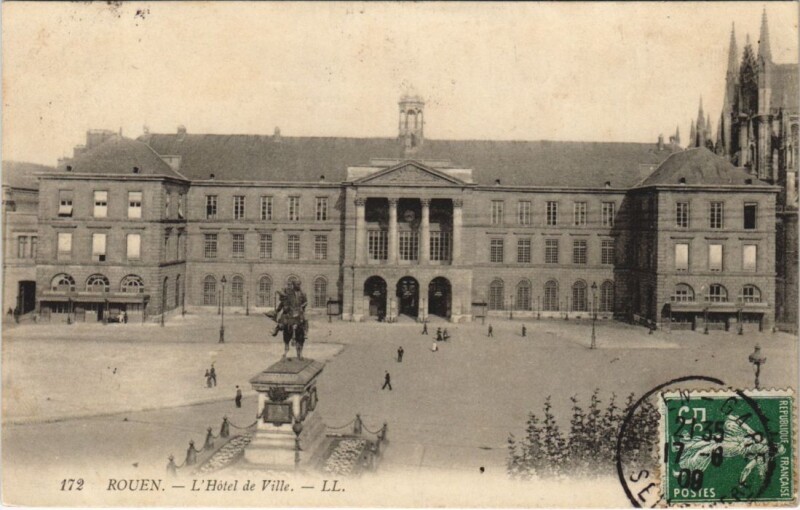 Carte postale ancienne Rouen - L'hotel de ville à Rouen